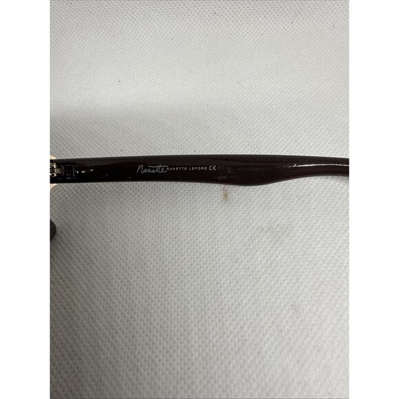 Nanette Lepore Sunglasses HHNN0727-A NN132 Brown Full Rim Round Cat Eye - Picture 4 of 6